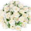 Kesoto 50pcs Black Roses Artificial Flowers Bulk, 1.6 Inch Small Silk Fake Roses Flower Heads for Decoration, Crafts, Wedding Halloween Party Home Decor