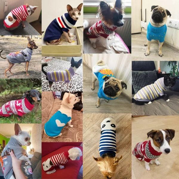 Winter Clothes Christmas Deer Clothing Chihuahua Puppy Pet Yorkshire Halloween Dog Sweater