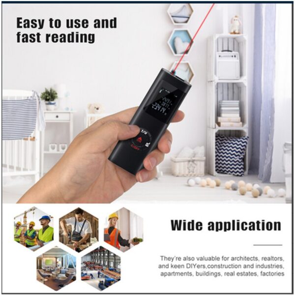 Mini Smart Rangefinder Intelligent 60M Digital Laser Rangefinde Usb Charging Rechargeable Handheld Distance Meter