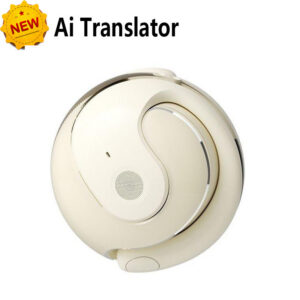 Small coconut ball lanyard ear-hook wireless Bluetooth headset multi-color touch real-time voice translation device