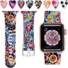 Laffav Compatible with Apple Watch Band 41mm 40mm 38mm iWatch Series 9 & Ultra 2 & SE & Ultra & Series 8/7/6/5/4/3/2/1 for Women Men, Colorful Jellyfish, M/L