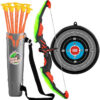 25a8a98b16611ed1 Bow and Arrow Set, LED Light Up Archery Toys Set for Kids Ages 4-8 8-12, with 10 Suction Cup Arrows, Target & Quiver, Boys