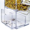 Evursua No Mess Bird Cage Feeders Automatic Parrot Seed Tube Birds Cage Accessories for Parakeet Canary Cockatiel Finch,Free Install,No Fragile