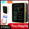 25bbeacbdba08b08 Tuya WiFi 15 in 1 Air Quality Detector Household Portable AQI PM0.3 PM1.0 PM2.5 PM10 CO CO2 TVOC HCHO Tester with Alarm Function