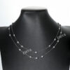 EWYA D Color Full 3/3.5mm Round Bubble Moissanite Diamond Tennis Necklace for Women Party S Sier 2-Layer Neck Chain