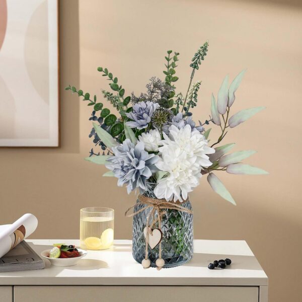 Faux Flowers in Vase,Artificial Flowers in Vase,Table Centerpieces for Dining Room,Flower Centerpieces for Tables,Fake Flowers with Vase,Kitchen Table Decor,Coffee Table Decor