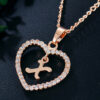 26 Letter Zircon Necklace Jewelry Love Pendant