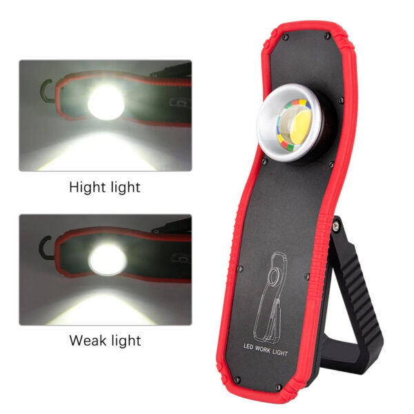 25e1732c032899f4 Portable LED COB Flashlight Torch USB Rechargeable Magnetic Lantern Camping Hanging Hook Lamp High-Low Modes Lighting Work Light