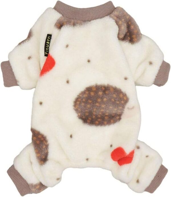 Unicorn Fuzzy Dog Pajamas, Dog Winter Clothes for Small Dogs Girl Boy, Pet Onesie with Feet, Cat Outfit, Light Blue, Small