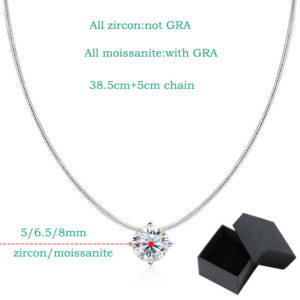262f361fe3d2ca20 Smyoue 0.5-2CT D Color Certified Moissanite Necklace for Women Sparkling Lab Diamond 100% Sterling Sier Pendants Wholesale