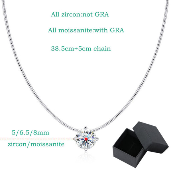 262f361fe3d2ca20 Smyoue 0.5-2CT D Color Certified Moissanite Necklace for Women Sparkling Lab Diamond 100% Sterling Sier Pendants Wholesale