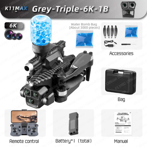 26324ac381405c84 K11 Max Brushless Motor 6KM Rc Drone 8K Professinal 4K Three Camera Wide Angle Localization Obstacle Avoidance Toy Sell Apron