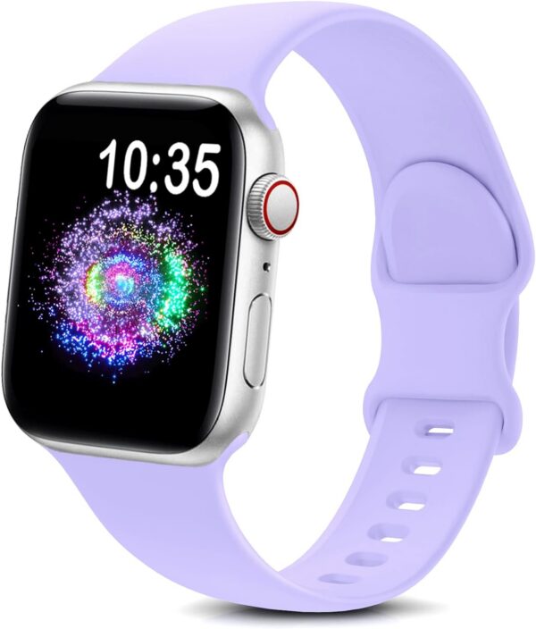 263eaa98f70fb60b TreasureMax Sport Band Compatible with Apple Watch Bands 38mm 40mm 41mm 42mm 44mm 45mm 49mm,Soft Silicone Strap Compatible for Apple Watch Series 9 Ultra 8 7 6 5 4 3 2 1 SE Men Women Grey 38/40/41MM