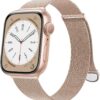 2649cdceb24f0d0a OULUOQI Compatible with Apple Watch Band Series 9, Ultra/Ultra 2, SE 8 7 6 5 4 3 2 1 38mm 40mm 41mm 42mm 44mm 45mm 49mm Women and Men, Stainless Steel Milanese Loop Magnetic Clasp Replacement for