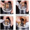 Hrippy Tragbarer Mini-Camp-alkoholkocher – Robustes Gehäuse, Leistungsstarker, Sicherer Spiritusbrenner, Starkes Feuer Für Outdoor-Camping-Kochen