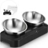 2668da09d7c1f871 Cat Bowls - Elevated Cat Food Bowls, Anti Vomiting Cat Bowl Set, Stainless Steel Cat Bowls,Cat Bowls for Food and Water, Raised Cat Bowls for Indoor Cats, Orthopedic Cat Bowl