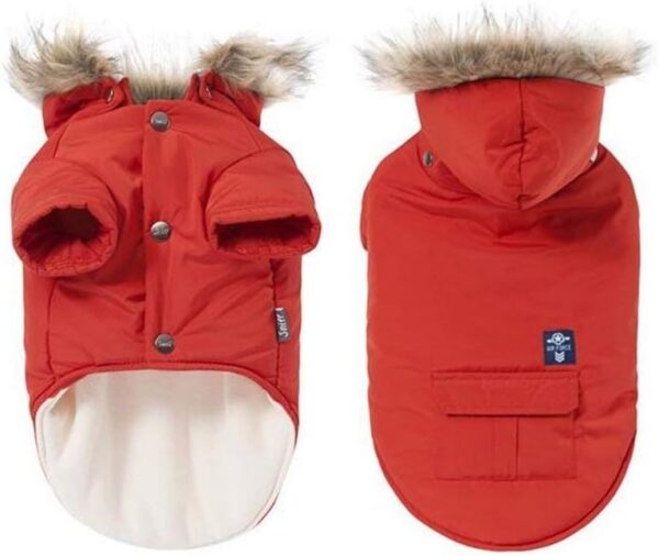 2671991115838130 Cat Dog Doggie Down Jacket Hoodie Coat Pet Clothes Warm Clothing for Small Dogs Winter Black L