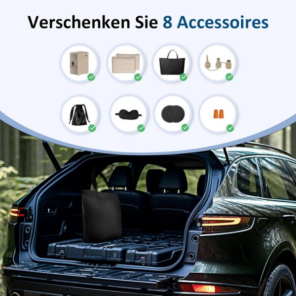 267909dcba1f2663 AKUDY Selbstaufblasendes Auto Luftmatratze mit Integriertem Elektropump| Mit 2 Kopfkissen | Auto Luftmatratze Geeignet für SUV, Camping Zel