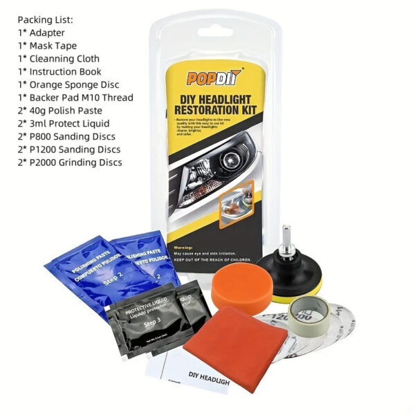 2024 New Arrival DIY Restoration Polishing, Car Headlight Repair and Kit, Cleaning Paste