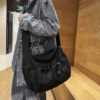 268022933205f2d1 Kpop Nylon Crossbody Bag, Multi Pockets Shoulder Bag, Casual Messenger Bag For School Travel