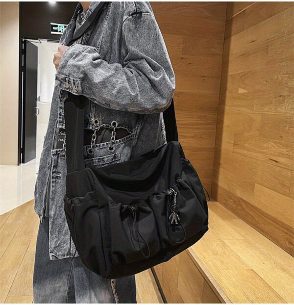 268022933205f2d1 Kpop Nylon Crossbody Bag, Multi Pockets Shoulder Bag, Casual Messenger Bag For School Travel