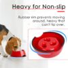 Super Design Slow Feeder Dog Bowl, 1 Cup, Nonslip, Heat-Resistant, Sturdy, Suitable for Small to Medium Sized Dogs