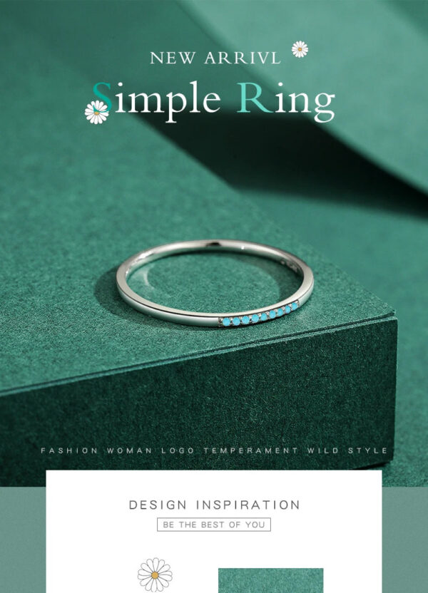 Modian High Quality Turquoise Vintage Ring 100% Real 925 Sterling Silver Exquisite Finger Rings For Women Statement Jewelry Gift