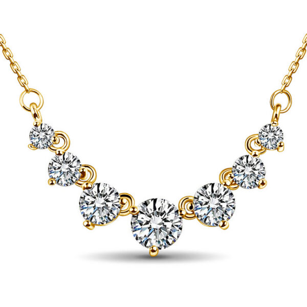 26d823f150ca9d0a Szjinao Total is 2.8ct 7 Stone Moissanite Necklace For Women Solid Sterling Sier With Certificate Jewelry Best Gift