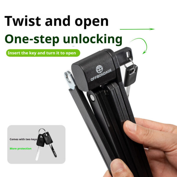 OFFBONDAGE Foldable Bike MTB Road Fold Lock High Security Anti-Theft Scooter Electric E-Bike Bicycle Accessories