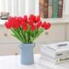 26e8397c9fd102cc Dark Pink Tulips Artificial Flowers 20Pcs Real Touch Faux Fake Tulips Flowers for Home Office Wedding Decor Artificial Tulips Flower Arrangement Bouquet Faux Flowers for Decoration
