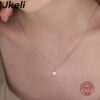 26f5d186758b7ec8 Jkeli -S Pure sier 14k gold pendant Multi-functional single diamond with six claws Zircon necklace for women gift