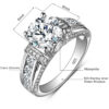 26f9e28ed6a59655 Real 2 Carats Moissanite Rings Women Solid Sterling Sier Wedding Band Female Jewelry Accessories Gift For Girls