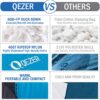 QEZER Ultralight Sleeping Bag for Adults,only 780g Backpacking Sleeping Bag Filled 600+FP Duck Down 5°C 15°C for Camping,and Hiking,Warehouse Outdoor