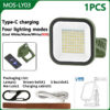 270afbed7f062f0c MOSLIGHTING Solar Chargin Tent Strong Light with Magnet Zoom Portable Torch Camping lantern Work Maintenance Lighting 80W LED