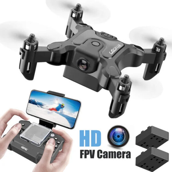 4DRC V2 Mini HD Camera WiFi Fpv Air Pressure Altitude Hold Black And Gray Foldable Quadcopter RC Drone Toy
