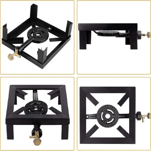 272c2251080d9c0b Youyijia Camping Burner Gas Burner Ring Gas Burner Stove Cast Iron LPG Portable Gas Cooker Outdoor Cooker Camping Stove 24.5 x 24.5 x 11 cm for Catering Restaurant Fishing