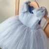 2024 New Children‘s Princess Ball Gown Bow Pearls Mesh Design Kids Wedding Birthday Baptism Party Girls Sleeveless Dresses A3661