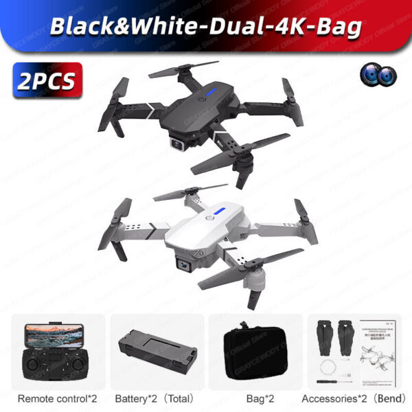 272e6f5942184c2a New E88Pro 4PCS Drone 4K Professinal With Wide Angle Dual HD Camera Foldable RC Helicopter WIFI FPV Height Hold Apron Sell