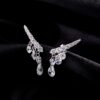 27345b5633def3a7 MODIAN 925 Sterling Silver Sparkling Geometric Water Drop CZ Stud Earrings For Women Wedding Engagement Fine Jewelry Gifts