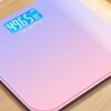 Gradient Color Intelligent LCD Digital Display Glass Balance Body Electronic Scale For Weight Meas