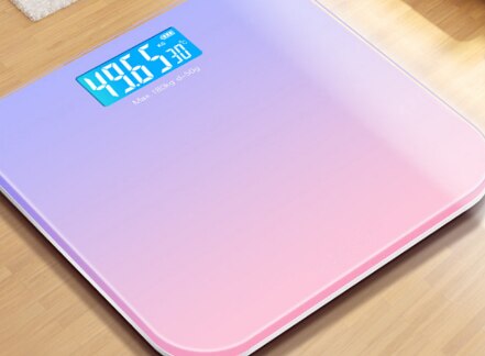 Gradient Color Intelligent LCD Digital Display Glass Balance Body Electronic Scale For Weight Meas