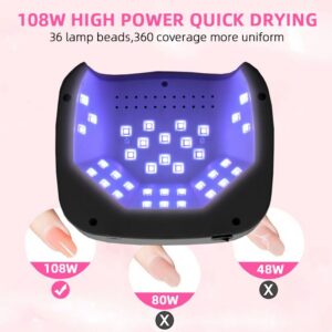 36LEDS Rechargeable UV LED Professional Cordless Gel Polish Drying Lamp For Manicure With Built-in Battery Nail Art