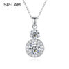279b5fd7728c7184 SP-LAM 2PCS Moissanite 5mm And 6.5mm 1.5CT D Color Diamond Gemstone Pendant Sterling Sier Chain Necklace Women Jewelry