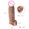 14/16/20CM Realistic Penis Sleeve Extender Reusable Dildos Condom Delay Ejaculation Dick Enlargement Sex Toys for Men