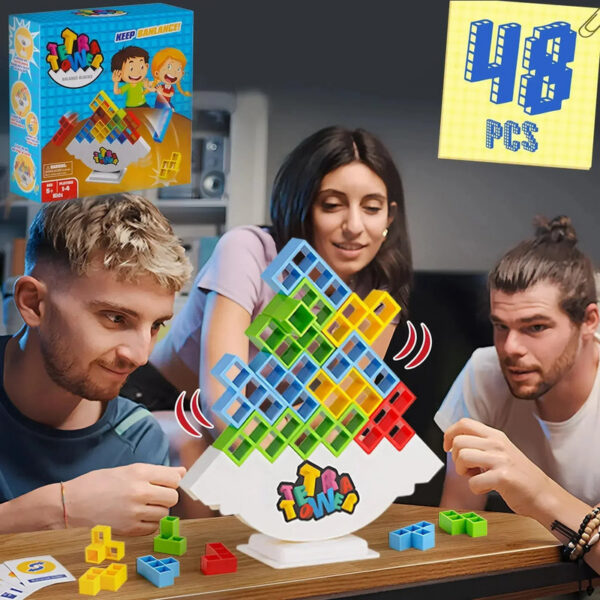 Hot Puzzles Tetra Tower Fun Balance Stacking Building Bloc Board for Kid Adult Friends Team Dorm Family Game Night Partie