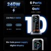 27a5a5ddbd518a9b 240W GaN Charger PD3.1 140W USB Type C 6 Ports PPS PD Desktop Fast Charging Station for MacBook Laptops Tablet iPhone Samsung