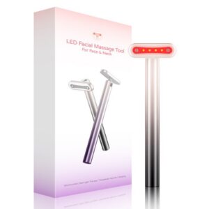 27aba9103991cf1a New 4 In 1 Electric Fairy Rechargeable EMS Red Light Therapy Skin Care Tool Massage Stick Facial Eye Massager Wand