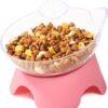 MILIFUN Raised Cat Food Bowls with Stand, Cat Dishes for Food or Water, Cat Tilted Bowl, Pet Dish with Stand