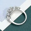 5 Stones 3.6CT All Moissanite Rings for Women Plated Sterling Sier Wedding Band Sparkling Diamonds Fine Jewelry GRA