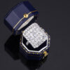 Luxurious Sterling Sier Ring for Women Stylish Party Jewelry Full of Diamond Zircon Engagement Rings Classic Gifts